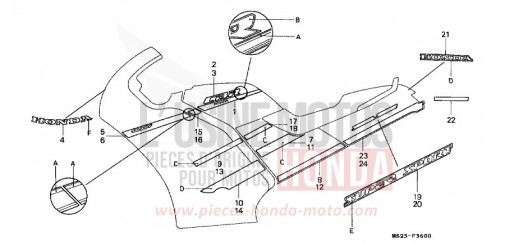 RAYURE (CBR1000FL) CBR1000FL de 1990